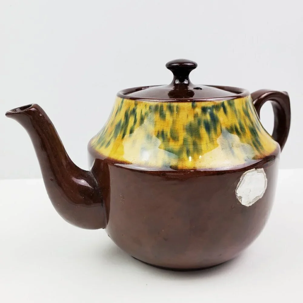 Vintage Teapot Price Bros Made England Ceramic Glazed